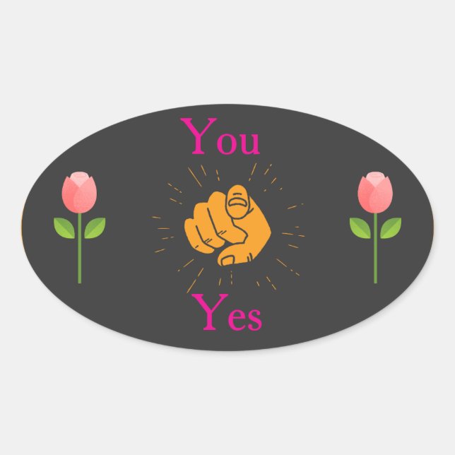  geometric sticker, pink green sticker, modern pat oval sticker (Front)