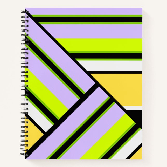 Geometric, stripe notebook (Front)