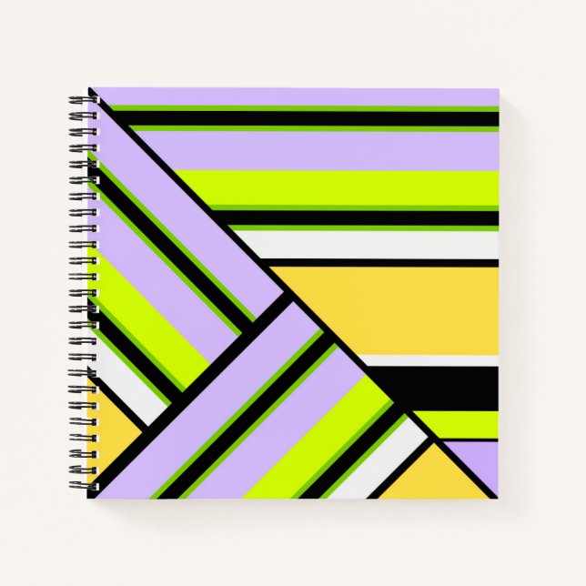 Geometric, stripe notebook (Front)