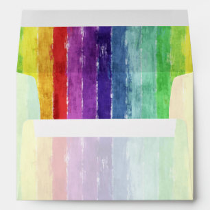 Geometric Stripes Watercolor Envelopes