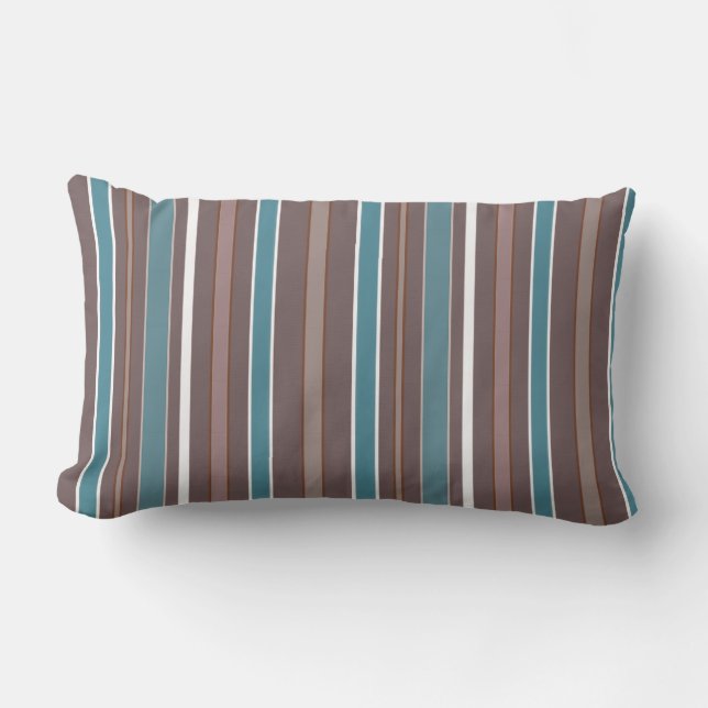 Geometric Stripes with any Colour Lumbar Cushion (Front)