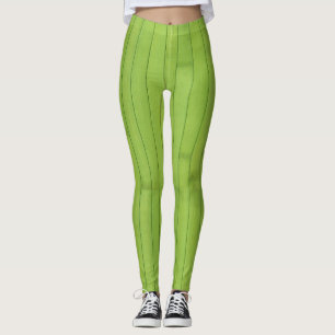 Geometric Structure of Green Shades Leggings