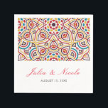 Geometric Style Sparkles Copper Metallic Wedding Napkin<br><div class="desc">Beautiful Invitation to celebrate Special occasions and festivals comes with digital and E-invitation as per your request. We would love to replicate our designs to make multiple products like rsvp cards, labels envelopes, and more. Customisation is available for ready to print on request at info@shamaurcreatif@gmail.com. Look Forward to hearing from...</div>