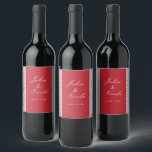 Geometric Style Sparkles Copper Metallic Wedding Wine Label<br><div class="desc">Beautiful Invitation to celebrate Special occasions and festivals comes with digital and E-invitation as per your request. We would love to replicate our designs to make multiple products like rsvp cards, labels envelopes, and more. Customisation is available for ready to print on request at info@shamaurcreatif@gmail.com. Look Forward to hearing from...</div>