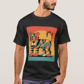 Geometric stylised animal T-shirt