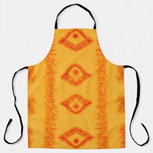 Geometric Stylish Blue and Green Ethinc Pattern De Apron