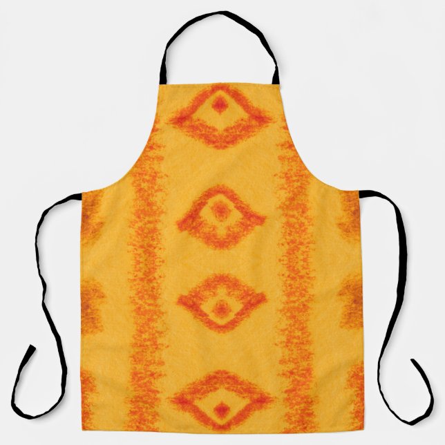 Geometric Stylish Blue and Green Ethinc Pattern De Apron (Front)