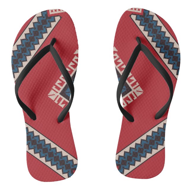 Geometric stylish classic cute-trendy colourful  thongs (Footbed)