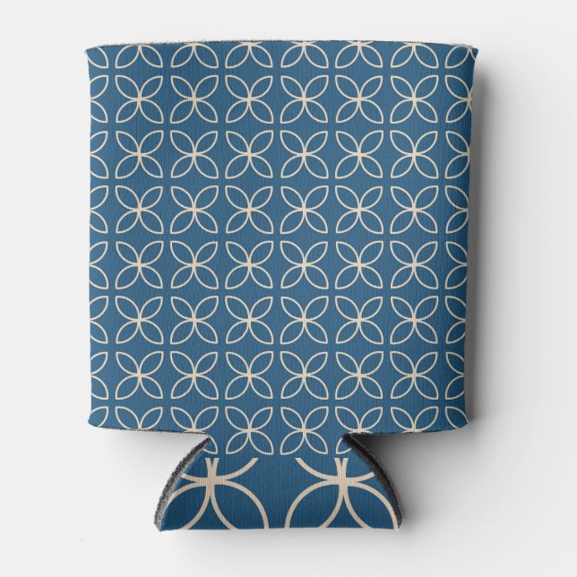 Geometric, stylish vintage background. can cooler (Front)