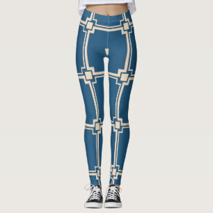 Geometric, stylish vintage background. leggings