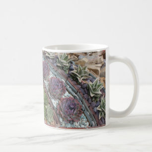 Geometric succulent garden coffee mug
