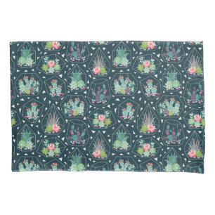 Geometric Succulents Pattern Pillowcase