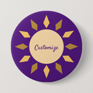 Geometric Sun Circle Thunder_Cove 7.5 Cm Round Badge