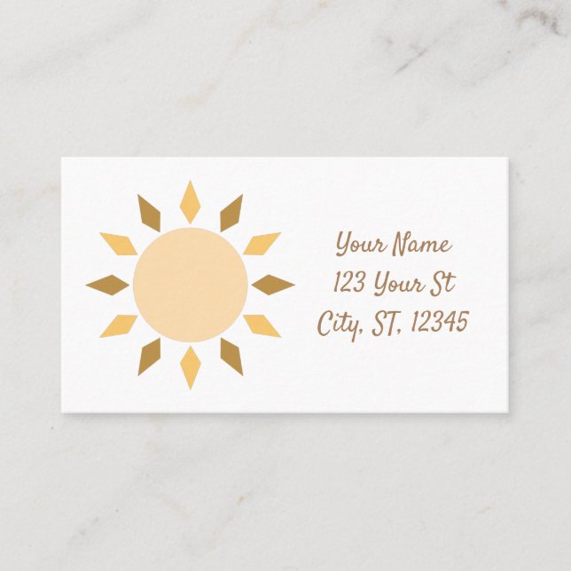 Geometric Sun  Circle Thunder_Cove  Business Card (Front)