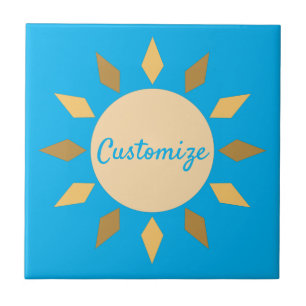 Geometric Sun  Circle Thunder_Cove  Ceramic Tile