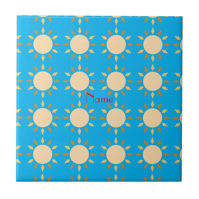 Geometric Sun  Circle Thunder_Cove   Ceramic Tile (Front)