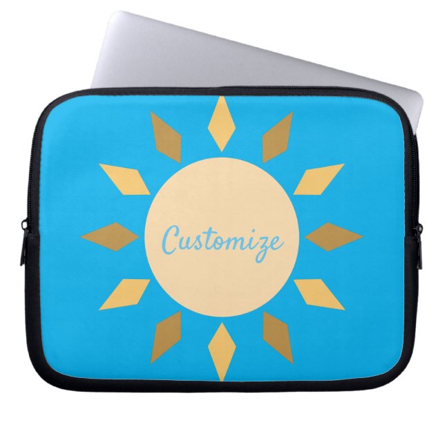 Geometric Sun  Circle Thunder_Cove  Laptop Sleeve (Front)