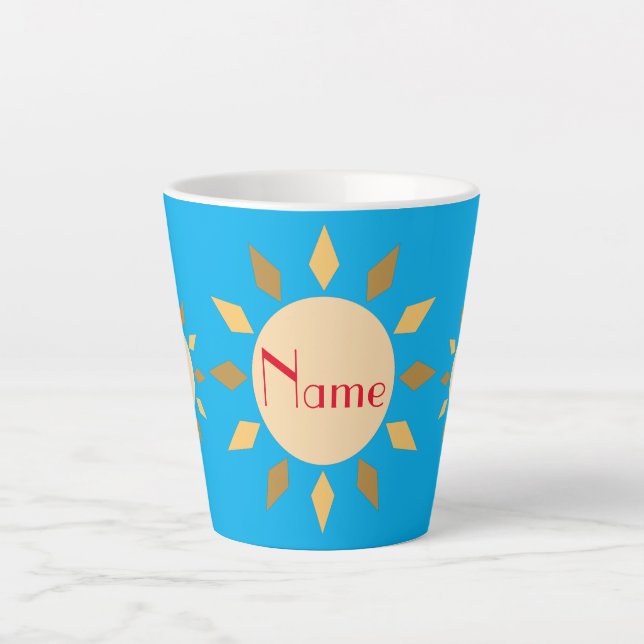 Geometric Sun  Circle Thunder_Cove     Latte Mug (Front)