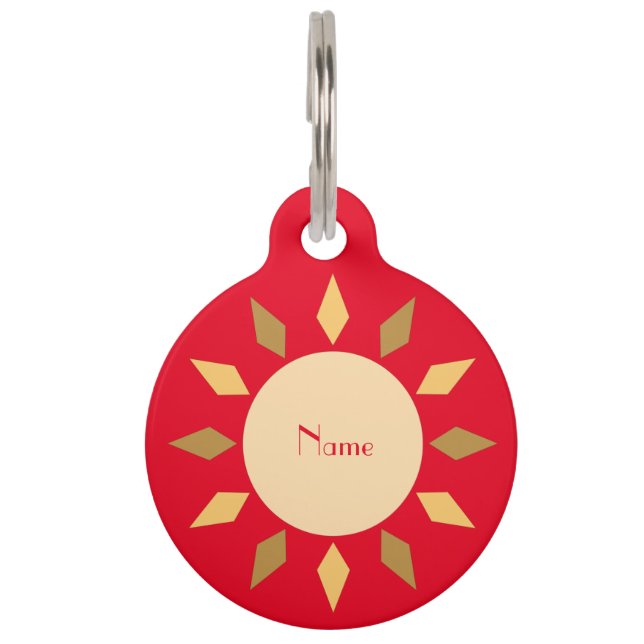 Geometric Sun  Circle Thunder_Cove  Pet Tag (Front)
