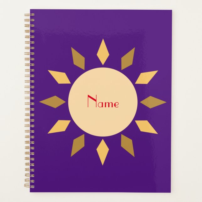 Geometric Sun  Circle Thunder_Cove    Planner (Front)