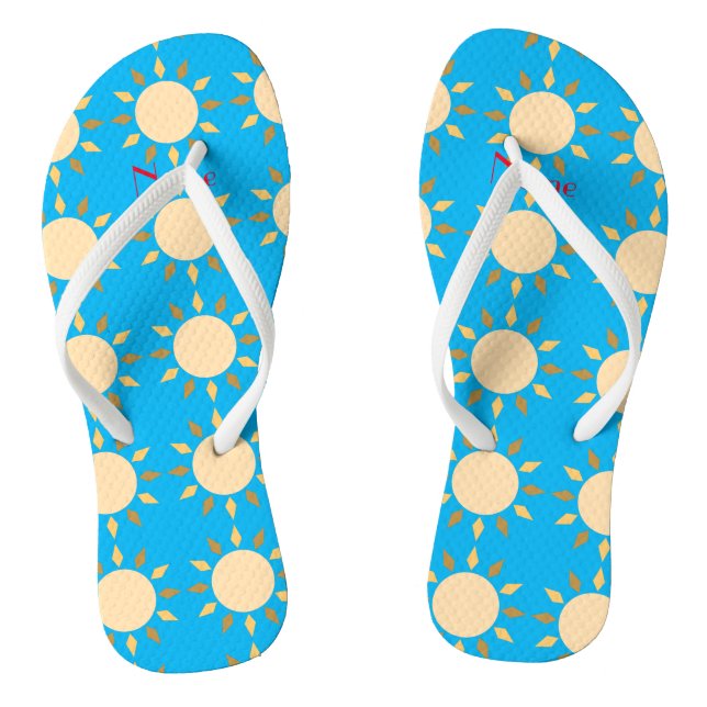 Geometric Sun  Circle Thunder_Cove  Thongs (Footbed)