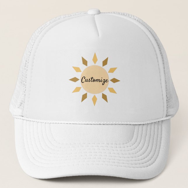 Geometric Sun  Circle Thunder_Cove  Trucker Hat (Front)