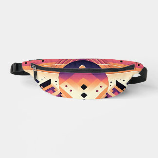 Geometric Sunset – Bold Symmetry Bum Bags
