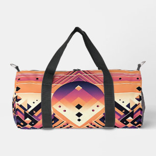 Geometric Sunset – Bold Symmetry Duffle Bag