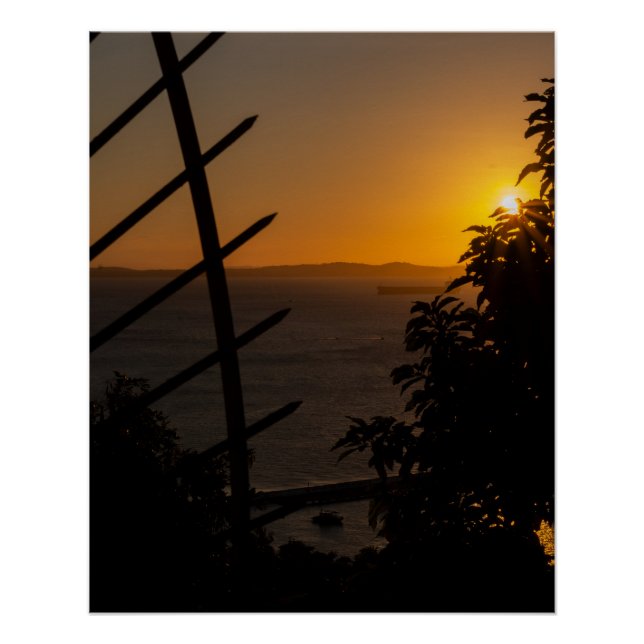 Geometric Sunset Poster (Front)
