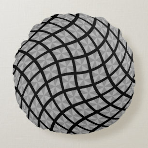 Geometric Swirl  Round Cushion