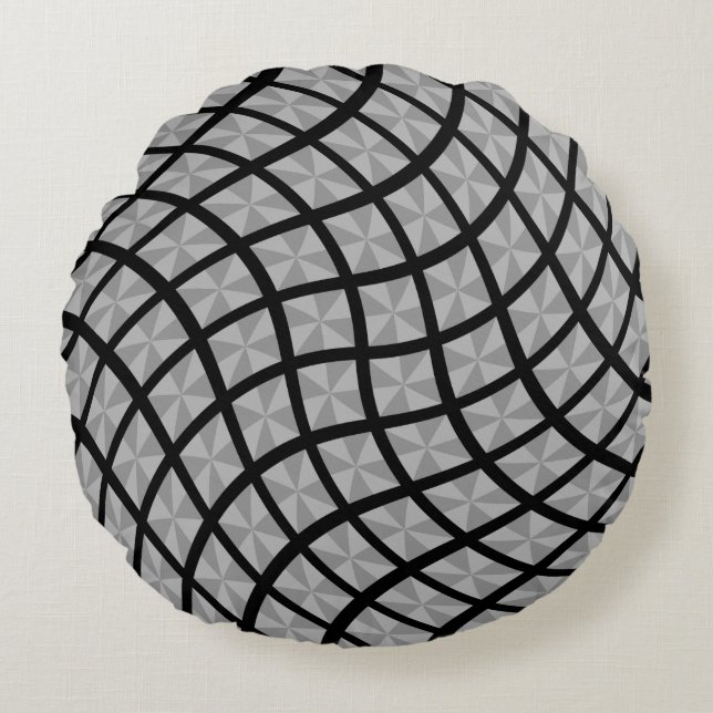 Geometric Swirl  Round Cushion (Front)