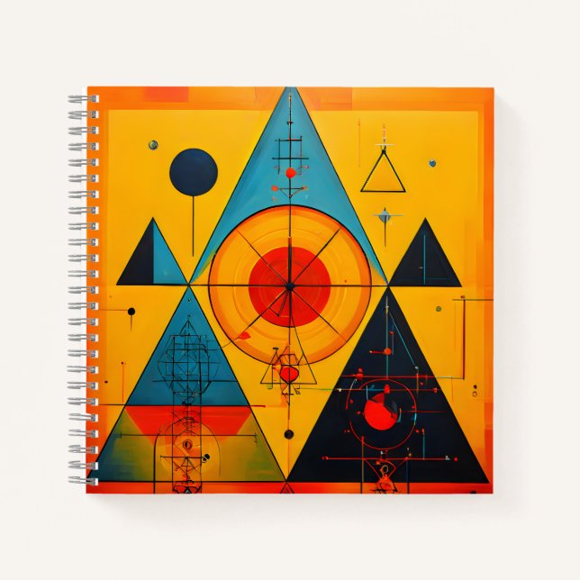Geometric Symbols Abstract #01 Notebook (Front)