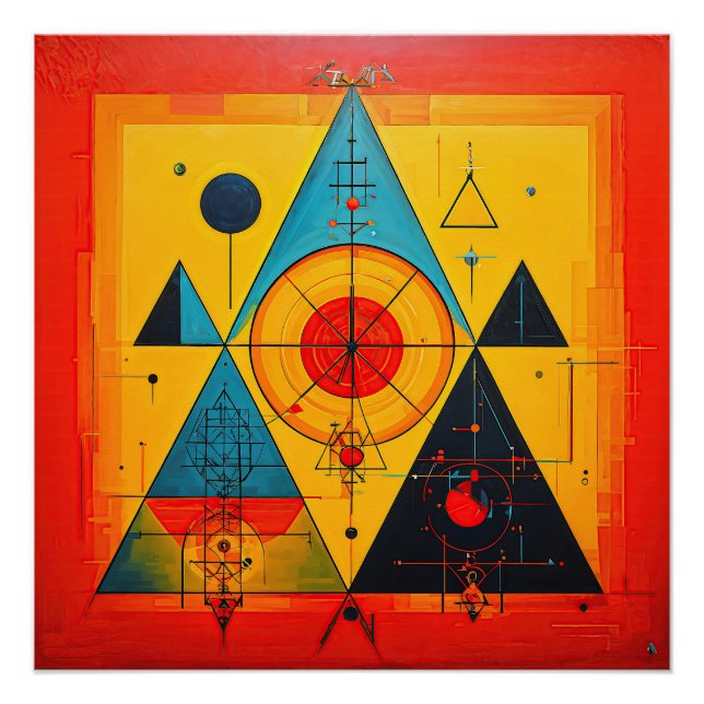 Geometric Symbols Abstract #01 Poster (Front)