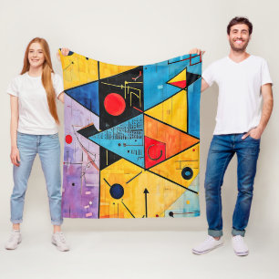 Geometric Symbols Abstract #02 Fleece Blanket