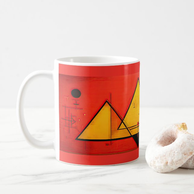 Geometric Symbols Abstract #03.  Coffee Mug (With Donut)
