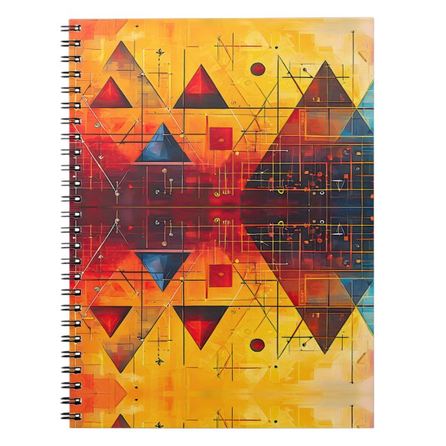 Geometric Symbols Abstract #05.  Notebook (Front)