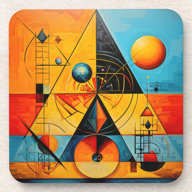 Geometric Symbols Abstract #07 Coaster (Front)