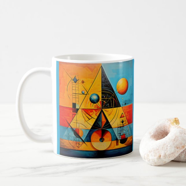 Geometric Symbols Abstract #07 Coffee Mug (With Donut)
