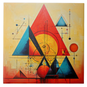 Geometric Symbols Abstract #08 Ceramic Tile