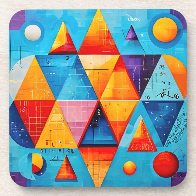 Geometric Symbols Abstract #09 Coaster (Front)