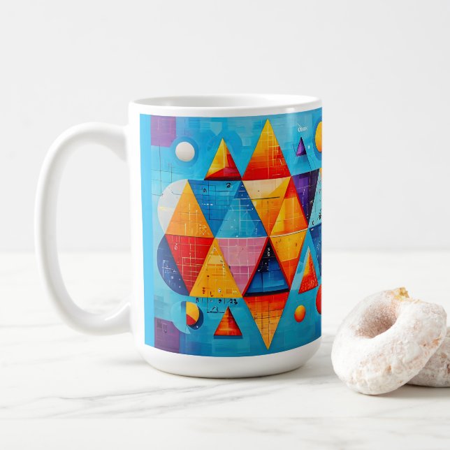 Geometric Symbols Abstract #09 Coffee Mug (With Donut)