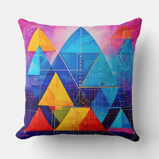 Geometric Symbols Abstract #10 Cushion (Front)
