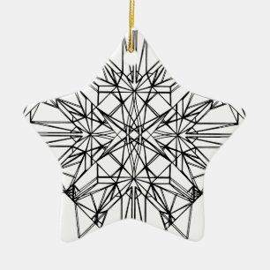geometric symmetry ceramic ornament