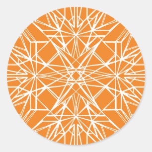 Geometric Symmetry Classic Round Sticker