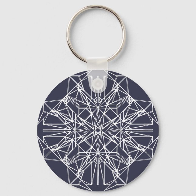 Geometric Symmetry Key Ring (Front)