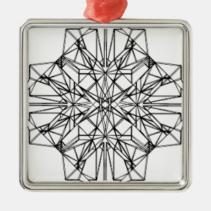 geometric symmetry metal ornament