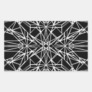 Geometric Symmetry Rectangular Sticker