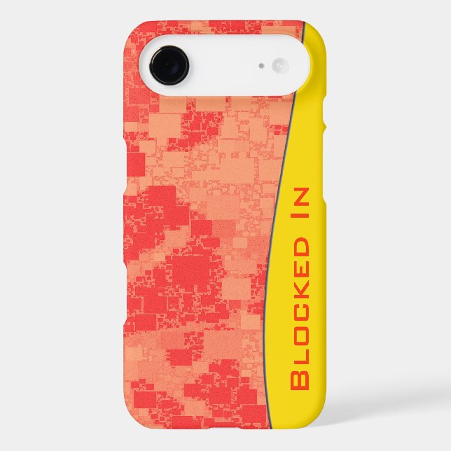 Geometric Tangerine  Block Pattern Personalised (Back)
