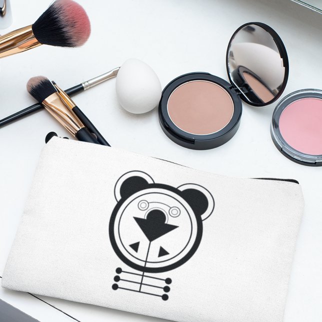 Geometric Tatsu Dragon Zodiac  Accessory Pouch (Keep your essentials protected with the powerful Tatsu Dragon zodiac pouch.
)