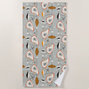 Geometric Teal & Blue Pattern Beach Towel